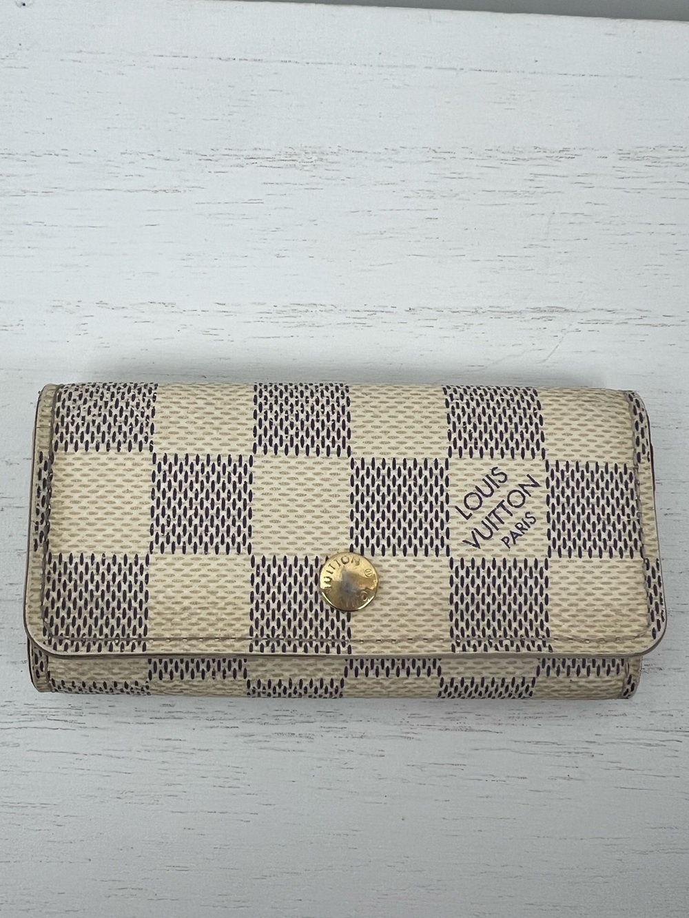 Louis Vuitton Damier Azur 4 Key Ring Holder